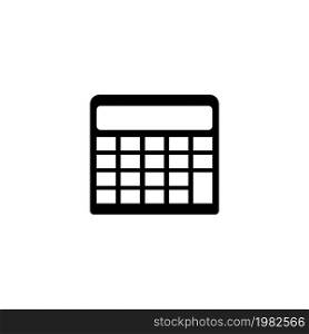 Engineering Calculator. Flat Vector Icon illustration. Simple black symbol on white background. Engineering Calculator sign design template for web and mobile UI element. Engineering Calculator Flat Vector Icon