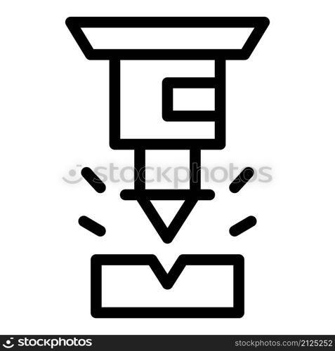 Engineering cnc machine icon outline vector. Work tool. Lathe equipment. Engineering cnc machine icon outline vector. Work tool