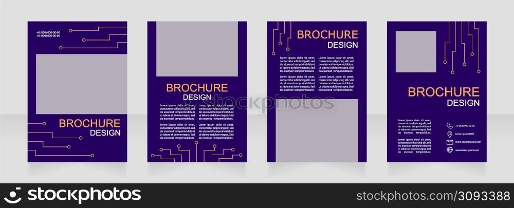 Engineering construction installation blank brochure design. Template set with copy space for text. Premade corporate reports collection. Editable 4 paper pages. Arial, Myriad Pro fonts used. Engineering construction installation blank brochure design