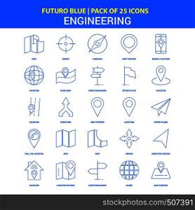Engineering Icons - Futuro Blue 25 Icon pack