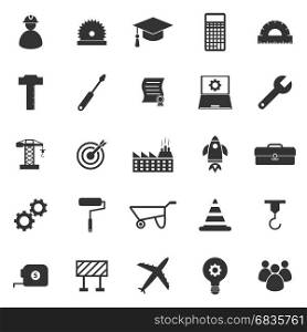 Engineering icons on white background, stock vector