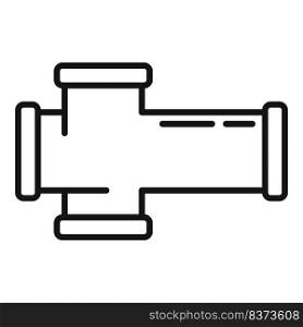 Engineering pipe icon outline vector. Water plumbing. Drain system. Engineering pipe icon outline vector. Water plumbing