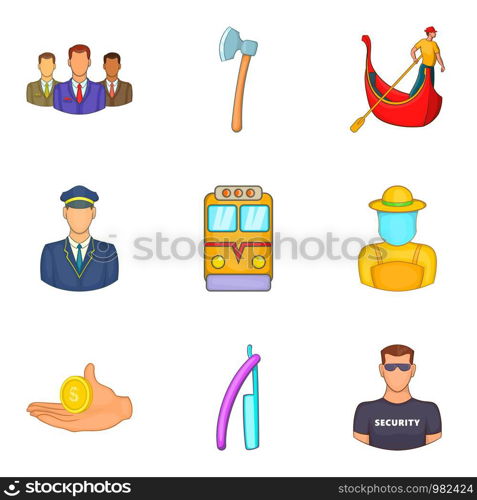 Engineering plant icons set. Cartoon set of 9 engineering plant vector icons for web isolated on white background. Engineering plant icons set, cartoon style