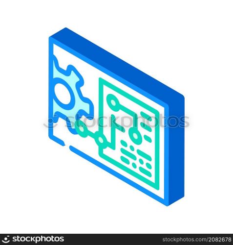 engineering processing isometric icon vector. engineering processing sign. isolated symbol illustration. engineering processing isometric icon vector illustration