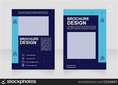 Engineering system and energy blank brochure design. Template set with copy space for text. Premade corporate reports collection. Editable 2 paper pages. Arial, Myriad Pro fonts used. Engineering system and energy blank brochure design