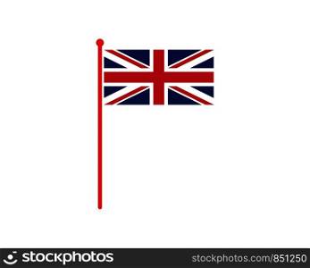 england,british flag icon logo vector illustration