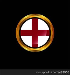 England flag Golden button