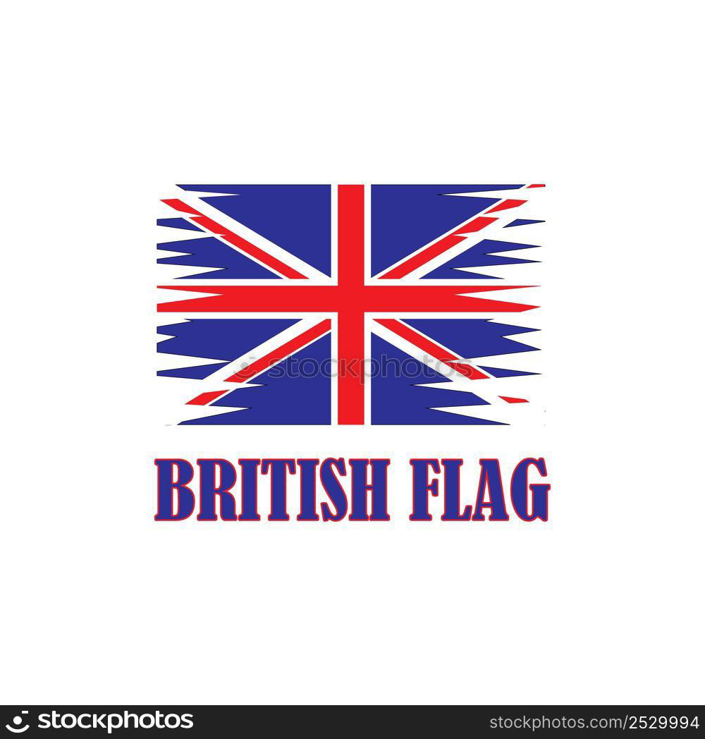 England Flag Icon Logo Vector Design Template — Stockphotos.com