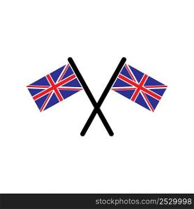 England flag icon logo vector design template