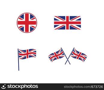 england flag illustration vector icon