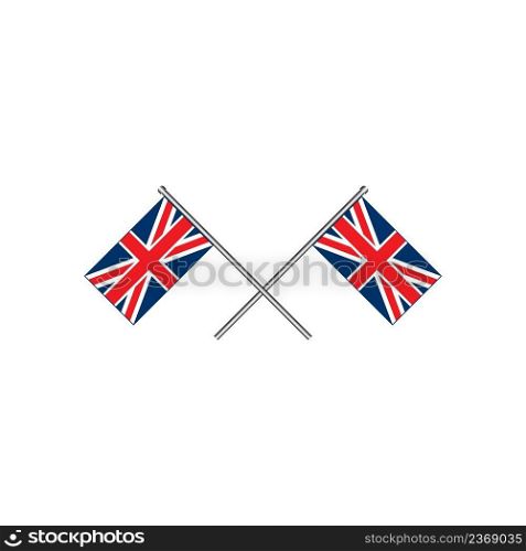 england flag logo vector illustration design background.