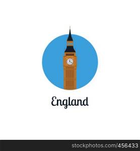 England landmark isolated round icon. Vector illustration. England landmark isolated round icon