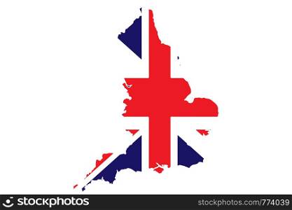 England Map National Flag Icon Vector illustration EPS10. England Map National Flag Icon Vector illustration