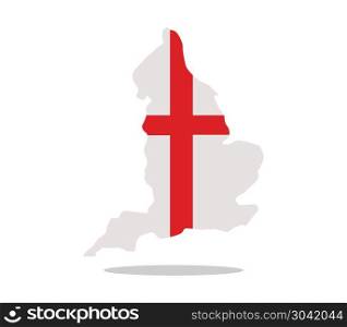 england map with flag
