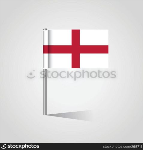 England United Kingdom Flag Map Pin
