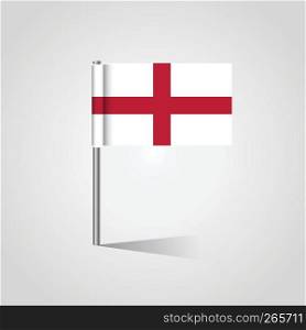 England United Kingdom Flag Map Pin