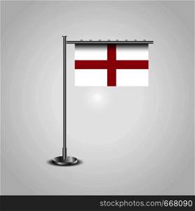 England United Kingdom Flag Pole. Vector EPS10 Abstract Template background