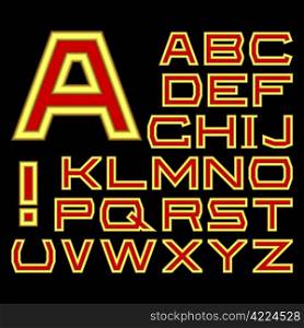 English alphabet.