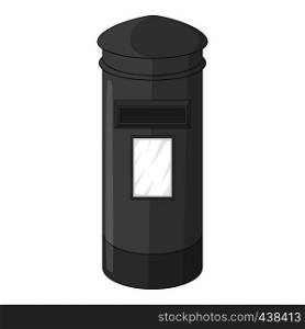 English inbox icon in monochrome style isolated on white background vector illustration. English inbox icon monochrome