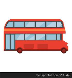 English london bus icon cartoon vector. Red tour. City british. English london bus icon cartoon vector. Red tour