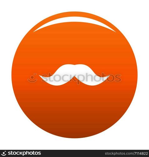 English mustache icon. Simple illustration of english mustache vector icon for any design orange. English mustache icon vector orange