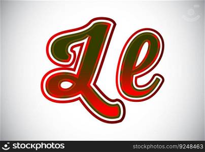 English Upper And Lower Case Letter. Graphic Alphabet Symbol For Corporate Business Identity