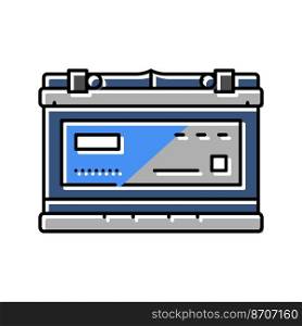 enhanced flooded battery efb color icon vector. enhanced flooded battery efb sign. isolated symbol illustration. enhanced flooded battery efb color icon vector illustration