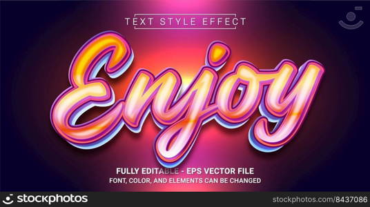 Enjoy Text Style Effect. Editable Graphic Text Template.