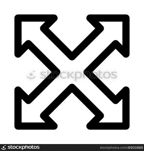 enlarge symbol, icon on isolated background