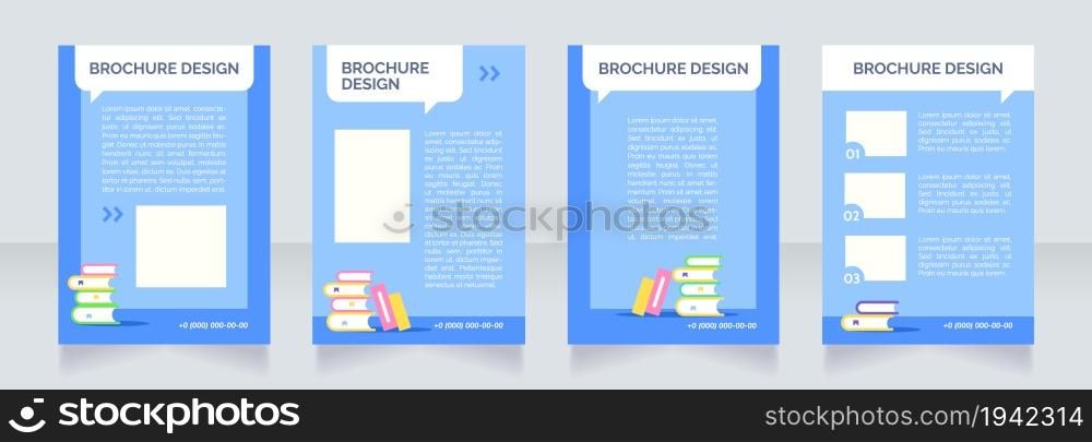 Enrolling in public elementary school blank brochure layout design. Vertical poster template set with empty copy space for text. Premade corporate reports collection. Editable flyer paper pages. Enrolling in public elementary school blank brochure layout design