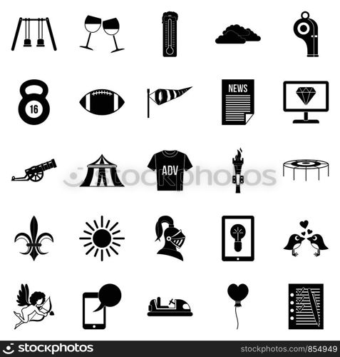 Ensign icons set. Simple set of 25 ensign vector icons for web isolated on white background. Ensign icons set, simple style