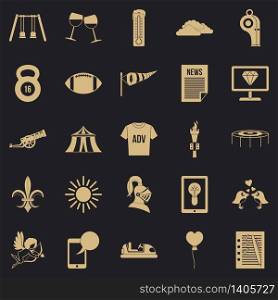 Ensign icons set. Simple set of 25 ensign vector icons for web for any design. Ensign icons set, simple style