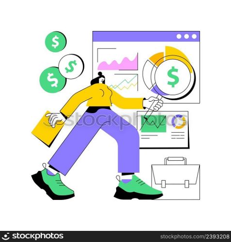 Enterprise accounting abstract concept vector illustration. Enterprise finance, IT accounting system, organization accountancy solution, business software, financial operation abstract metaphor.. Enterprise accounting abstract concept vector illustration.
