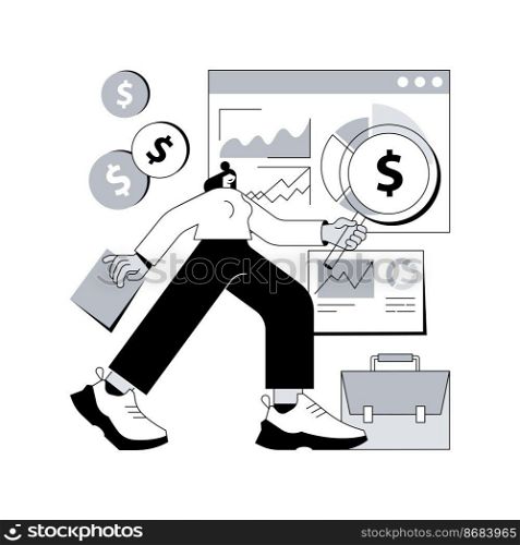 Enterprise accounting abstract concept vector illustration. Enterprise finance, IT accounting system, organization accountancy solution, business software, financial operation abstract metaphor.. Enterprise accounting abstract concept vector illustration.