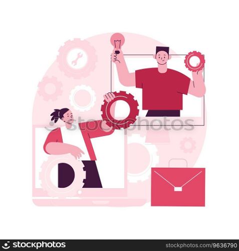Enterprise architecture abstract concept vector illustration. IT system solution, enterprise software, corporate architecture framework, business process management, middleware abstract metaphor.. Enterprise architecture abstract concept vector illustration.