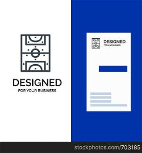 Entertainment, Game, Football, Field Grey Logo Design and Business Card Template