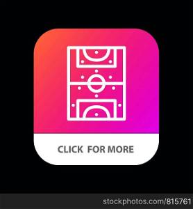 Entertainment, Game, Football, Field Mobile App Button. Android and IOS Line Version