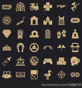 Entertainment icons set. Simple style of 36 entertainment vector icons for web for any design. Entertainment icons set, simple style