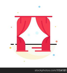 Entertainment, Leisure, Theatre, Usa Abstract Flat Color Icon Template