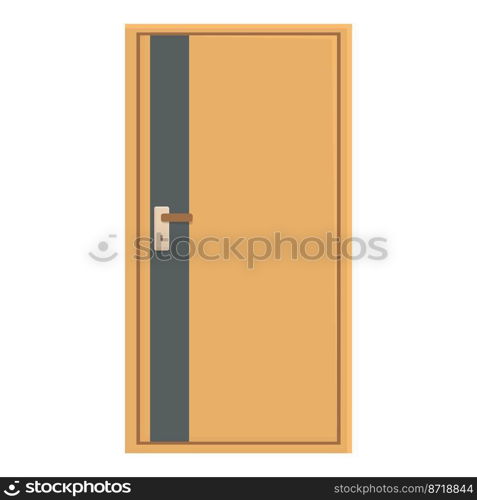 Entrance door icon cartoon vector. Home exterior. Office wood. Entrance door icon cartoon vector. Home exterior