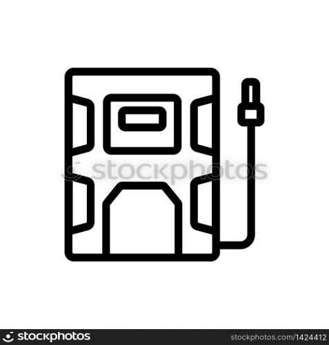 entrance door to industrial technology plant icon vector. entrance door to industrial technology plant sign. isolated contour symbol illustration. entrance door to industrial technology plant icon vector outline illustration
