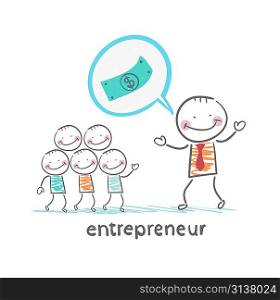 entrepreneur talks about money