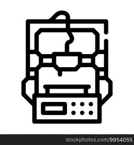 entry level 3d printer line icon vector. entry level 3d printer sign. isolated contour symbol black illustration. entry level 3d printer line icon vector illustration