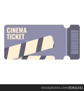 Entry ticket icon cartoon vector. Cinema movie. Film event. Entry ticket icon cartoon vector. Cinema movie