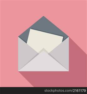 Envelope card icon flat vector. Send message. Email paper. Envelope card icon flat vector. Send message