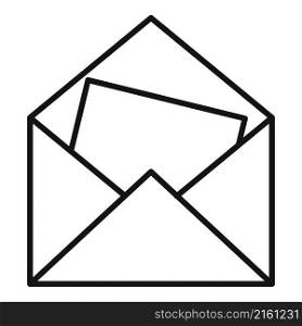Envelope card icon outline vector. Send message. Email paper. Envelope card icon outline vector. Send message
