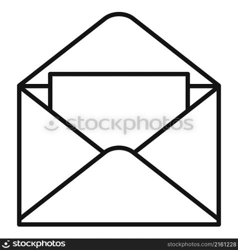 Envelope email icon outline vector. Open newsletter. Mail letter. Envelope email icon outline vector. Open newsletter