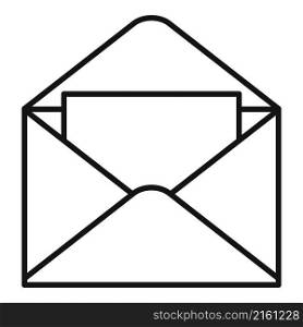 Envelope email icon outline vector. Open newsletter. Mail letter. Envelope email icon outline vector. Open newsletter