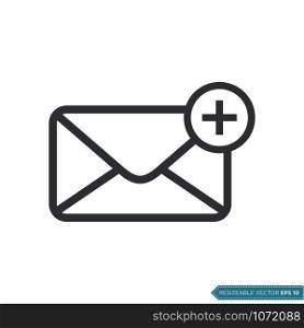Envelope Email Icon Vector Template Flat Design