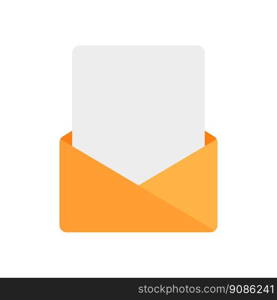 Envelope icon flat style isolated on white background